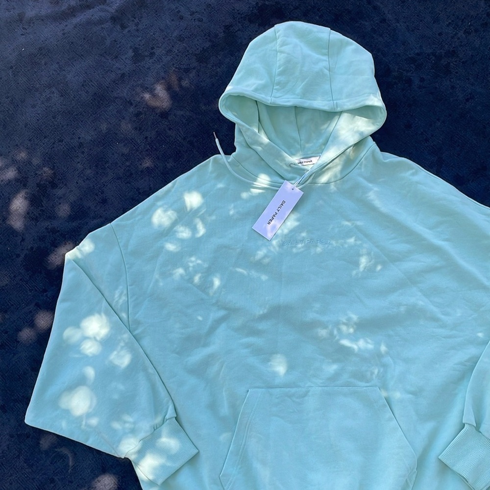 NWT Daily Paper Hoodie in Tiffany Blue Pastel Turquoise